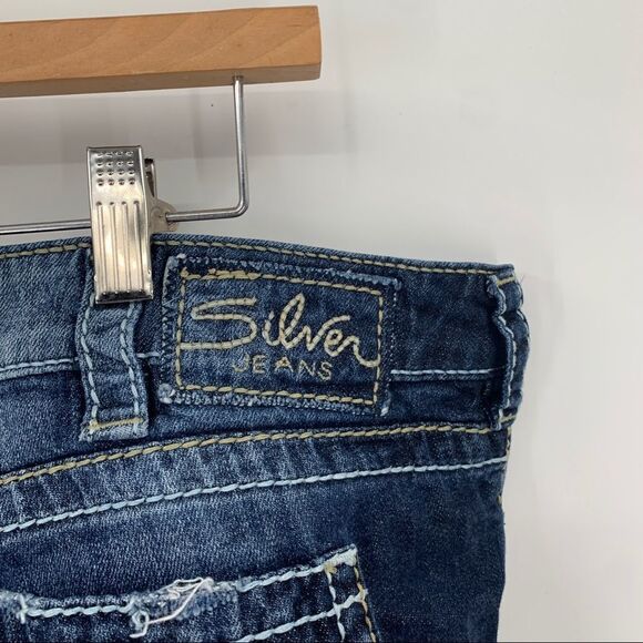 Silver Santorini Capri Thick Stitch Jeans - Picture 3 of 8